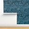 Wild Waves Mermaid Ocean Sea Whimsical Abstract Midnight Magical Custom Removable Wallpaper by Spoonflower Peel & Stick Wallpaper 2FT Wide